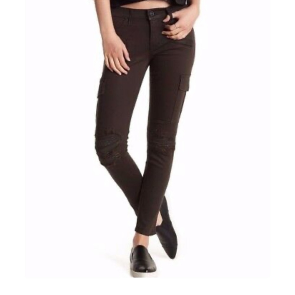 NWOT Hudson Colby ankle Moto skinny cargo jeans